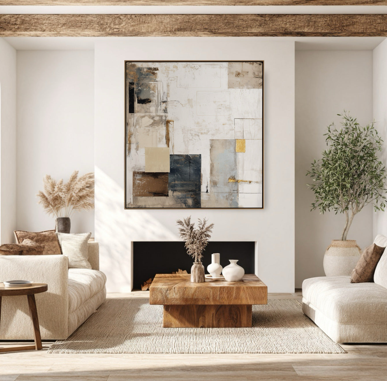 Abstract Geometric Landscape Art Painting | AL043