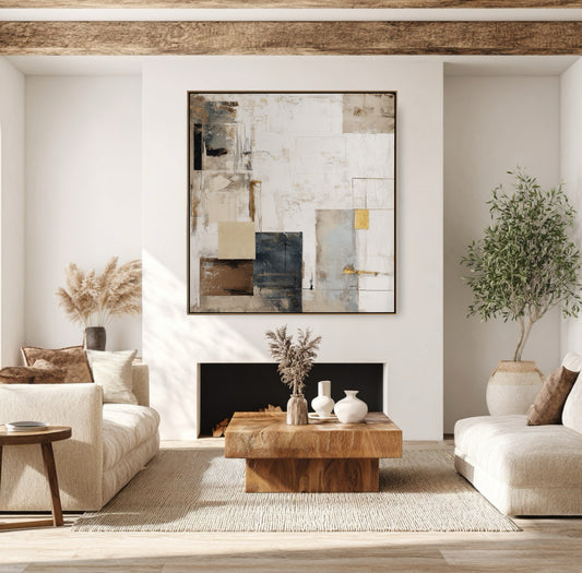 Abstract Geometric Landscape Art Painting | AL043