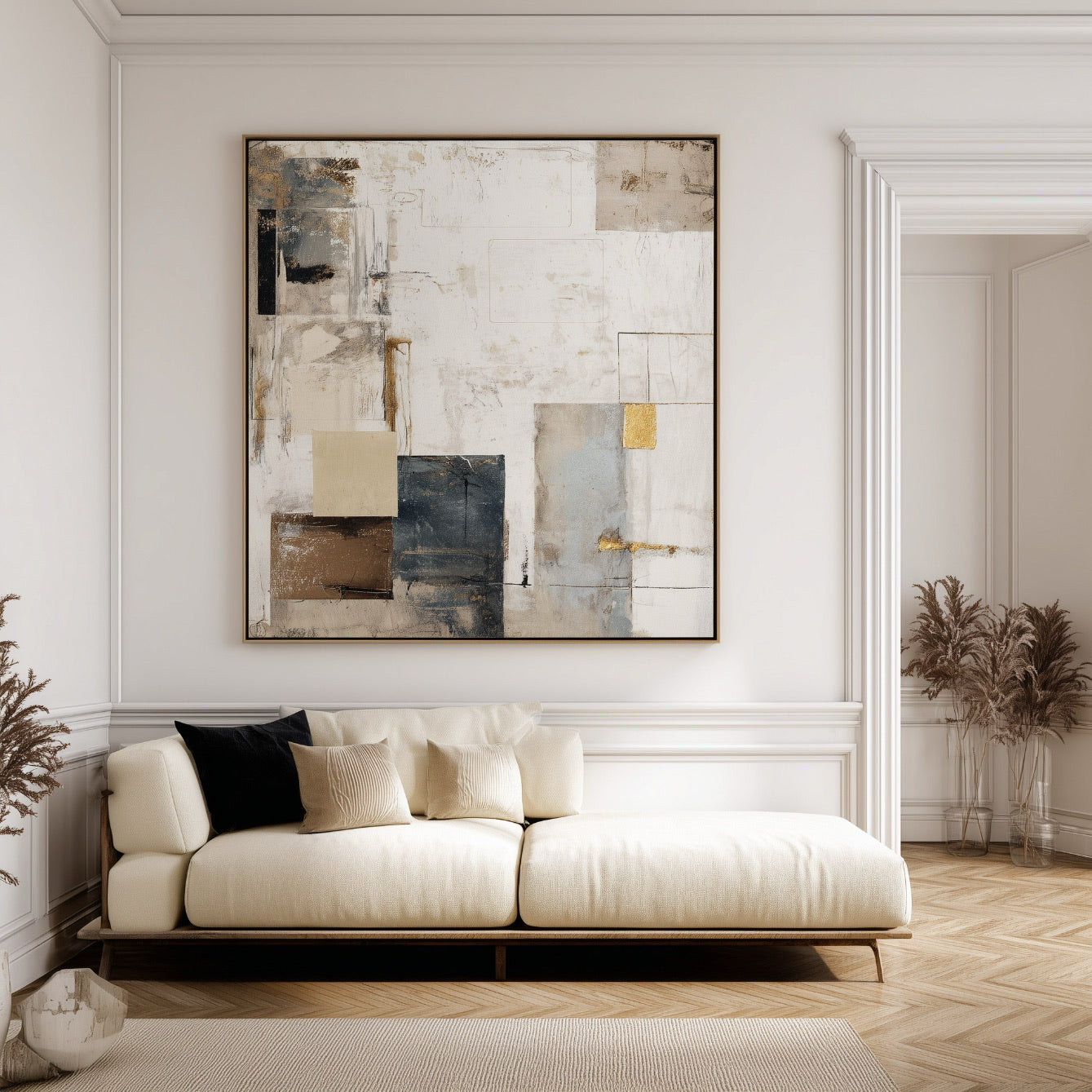 Abstract Geometric Landscape Art Painting | AL043